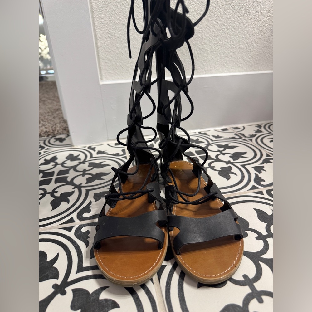 Black Gladiator Sandals